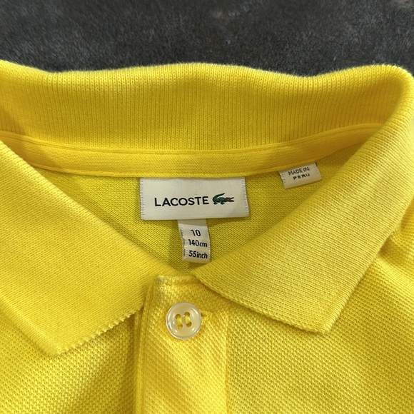 Lacoste Kids Yellow Polo Shirt - Picture 3 of 3